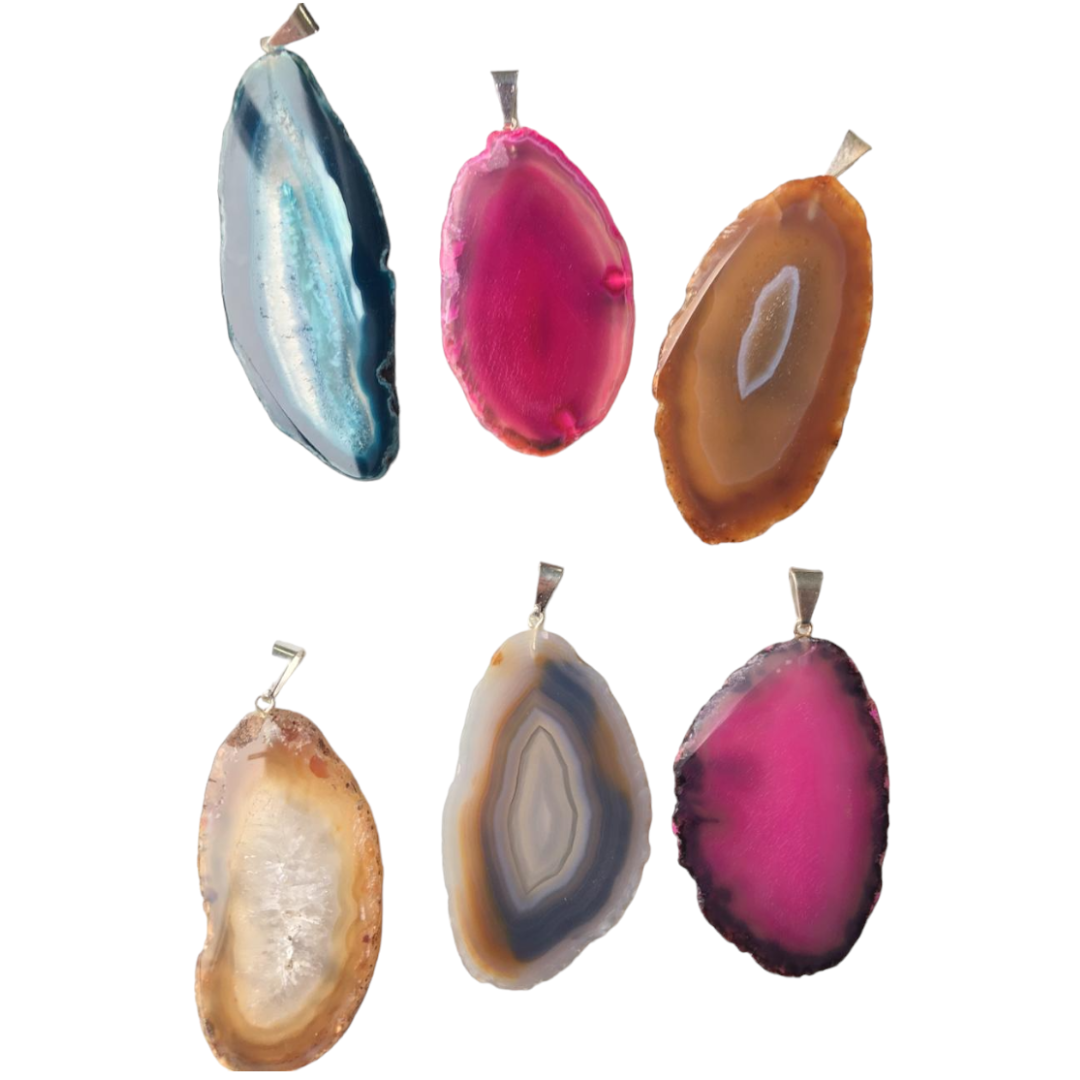 Agate Slice Pendants