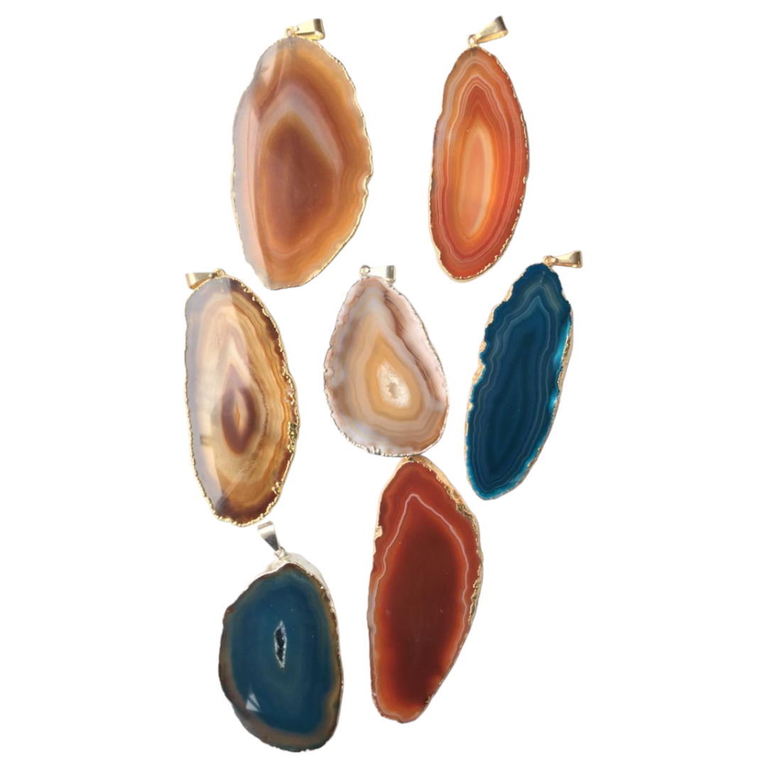 Agate Slice Pendants