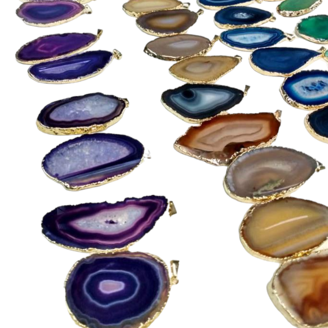 Agate Slice Pendants