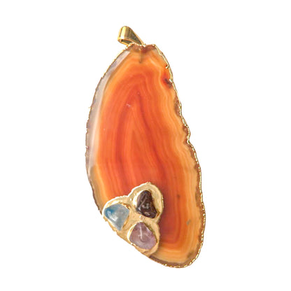 Agate Slice + Tumbled Pendants