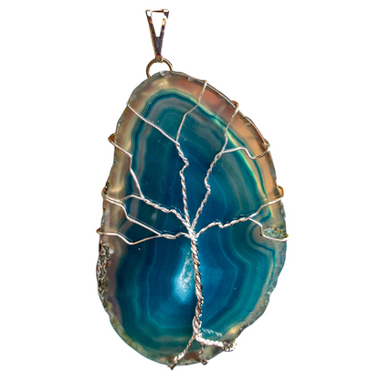 Agate Tree Pendants