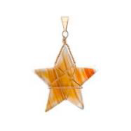 Agate Wire Wrapped Star Pendants