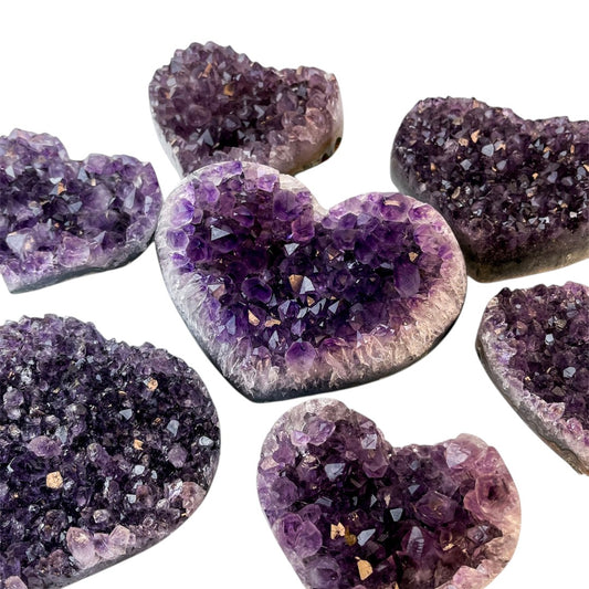 Amethyst Cluster Heart - Nativa Gems