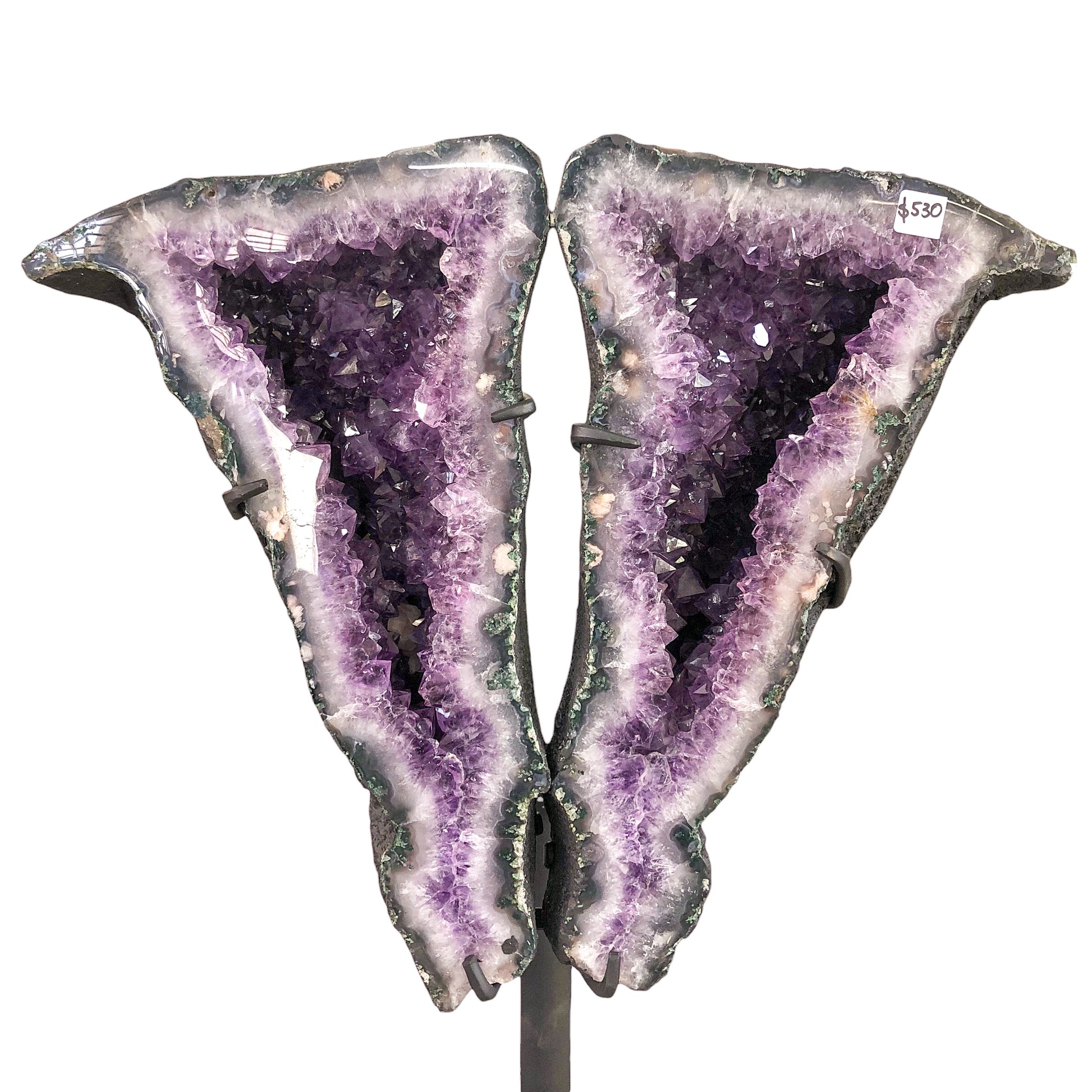 AMETHYST DRUZY BUTTERFLY ON STAND