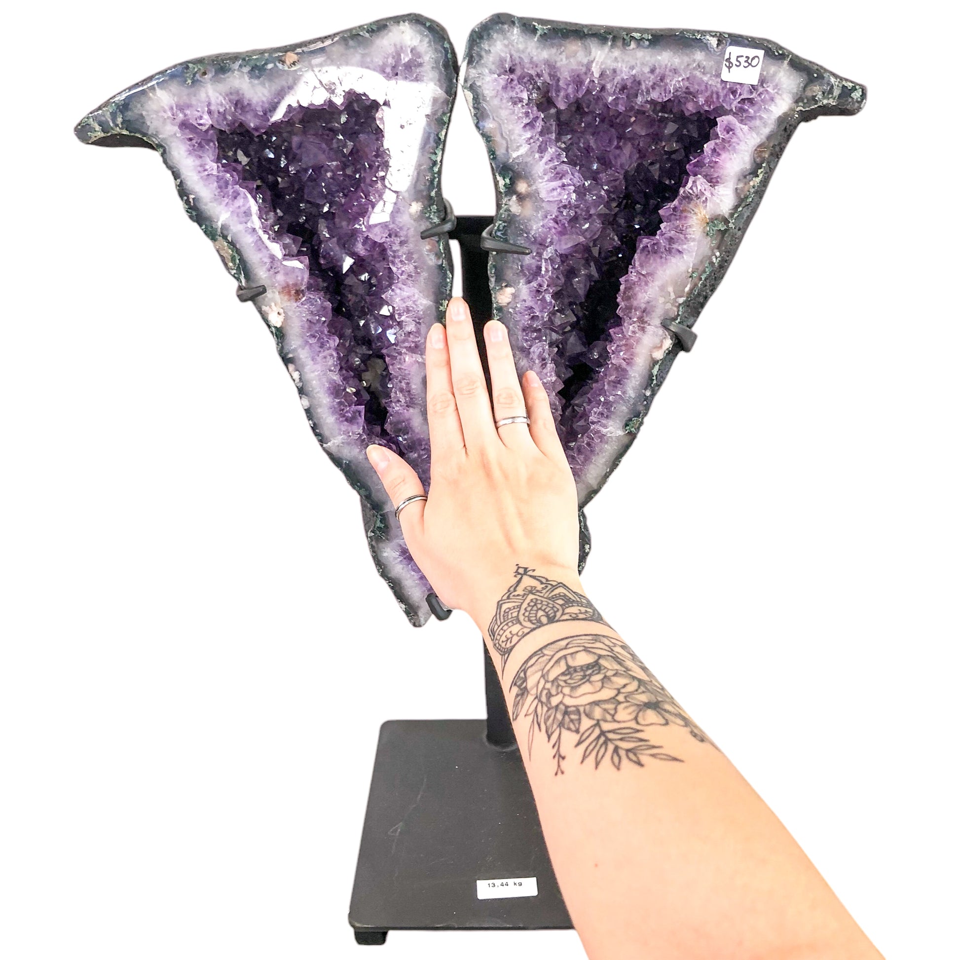 AMETHYST DRUZY BUTTERFLY ON STAND