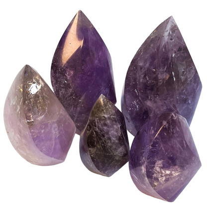 Polished Amethyst Flames - Nativa Gems