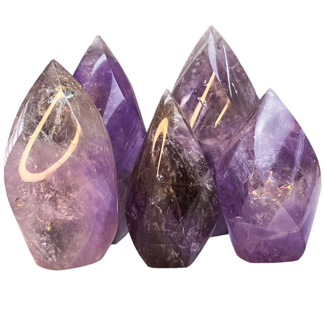 Polished Amethyst Flames - Nativa Gems