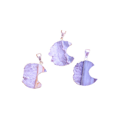 Amethyst Crescent Moon Pendants