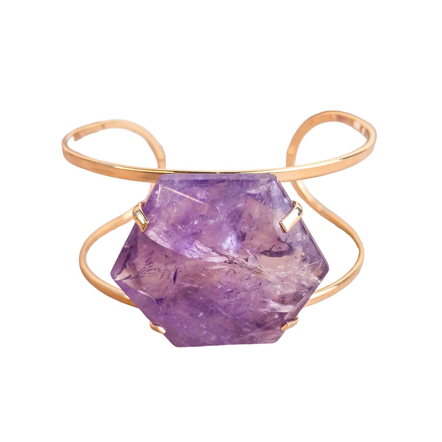 Amethyst Hexagon Bracelet