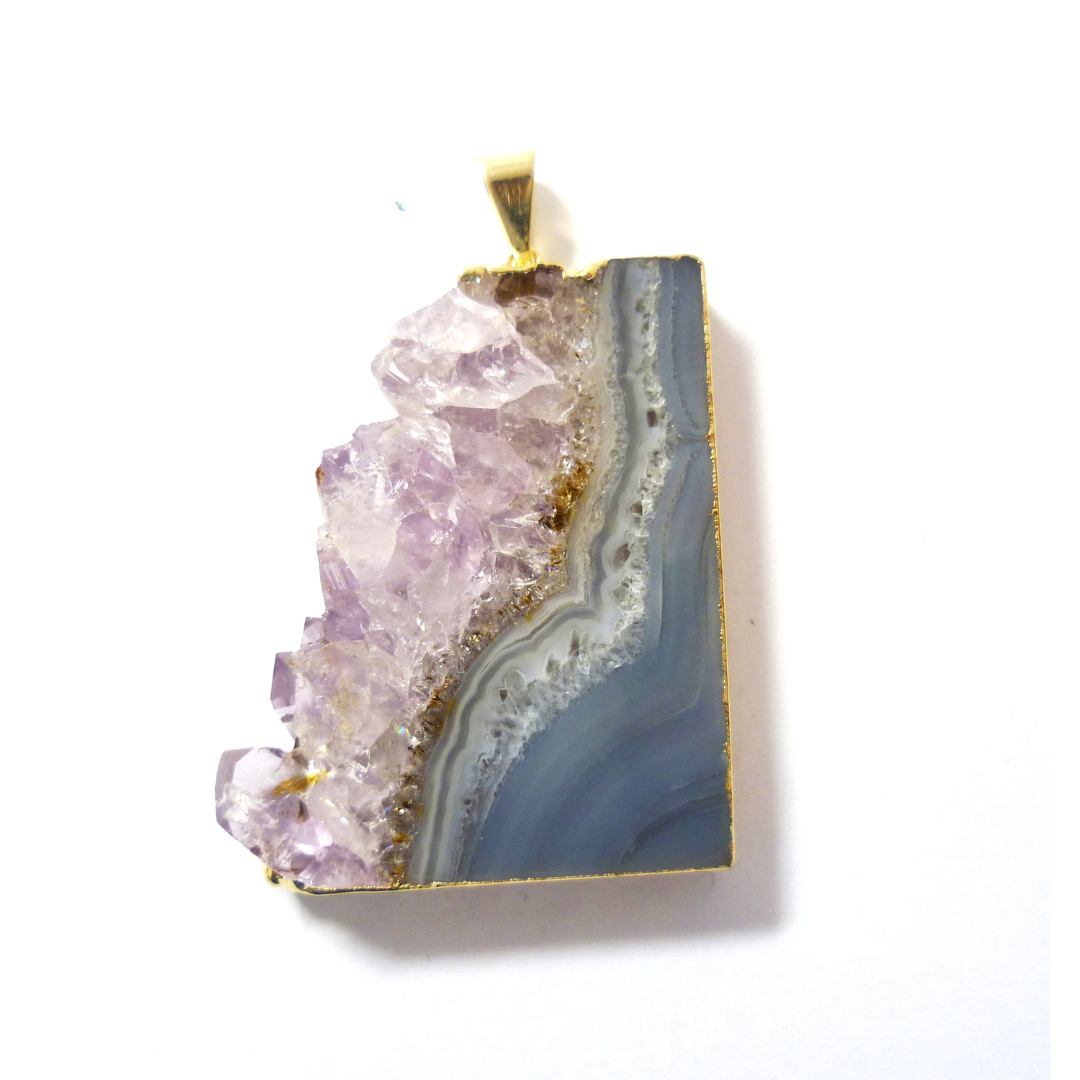 Amethyst Slice Regular Pendants