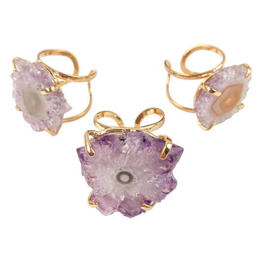 Amethyst Stalactite Rings