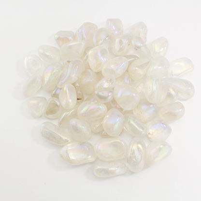 Aura Clear Quartz Tumbled Stones