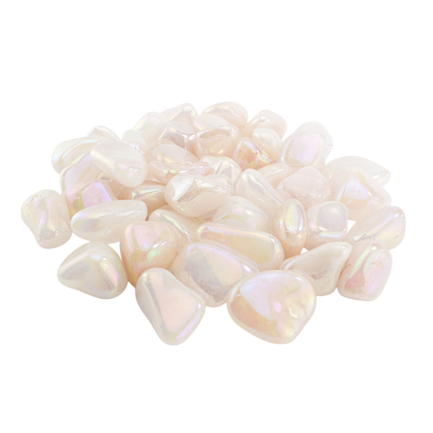 Aura Rose Quartz Tumbled Stones
