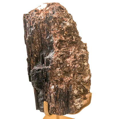 Black Tourmaline with Mica on Stand