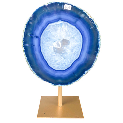 Blue Agate Slice on Stand