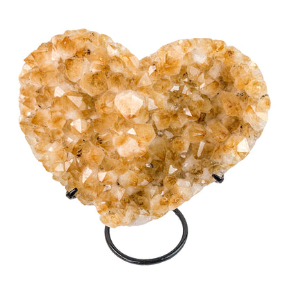 Citrine Cluster Heart on Stand