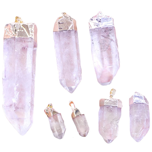 Clear Quartz Rough Pendants