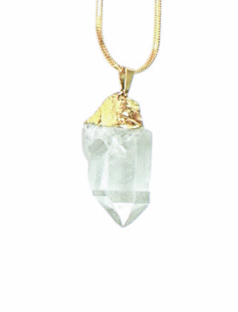 CLEAR QUARTZ ROUGH POINTS PENDANTS