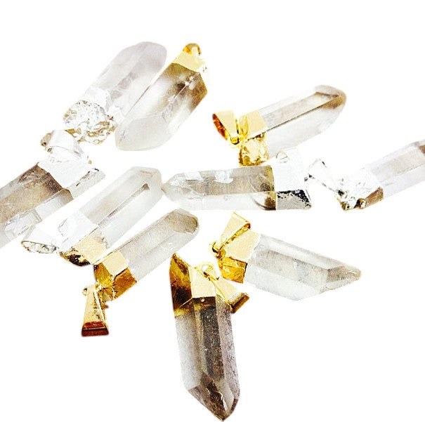 Clear Quartz Rough Pendants