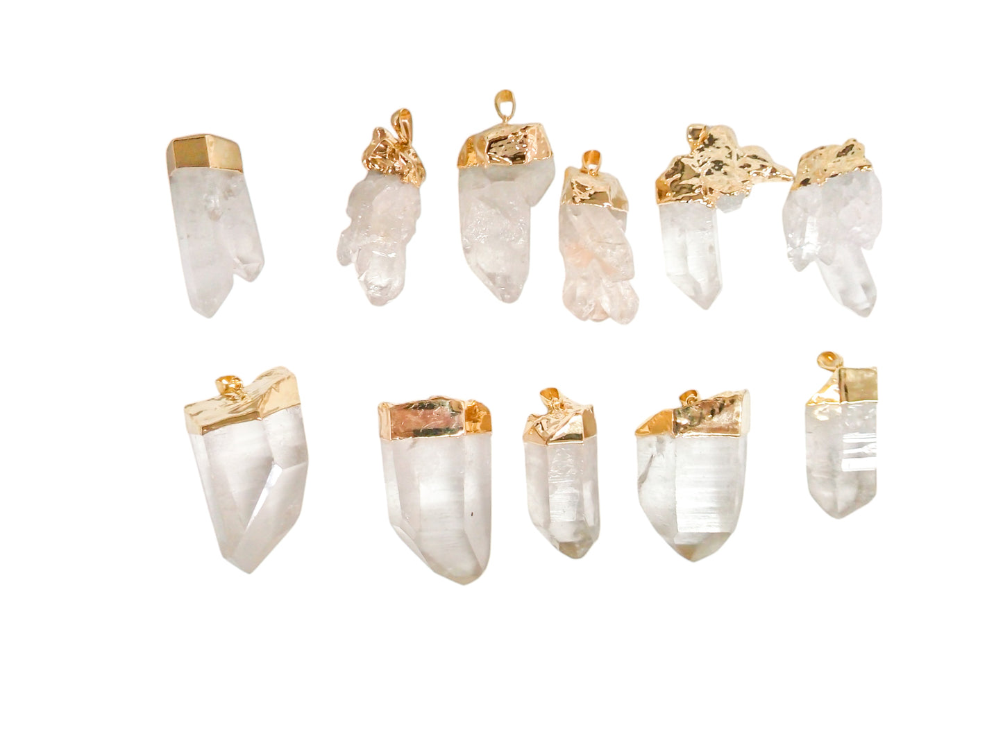 Clear Quartz Rough Pendants