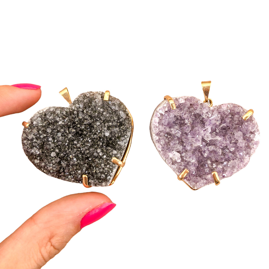 DRUZY HEART PENDANTS - Nativa Gems