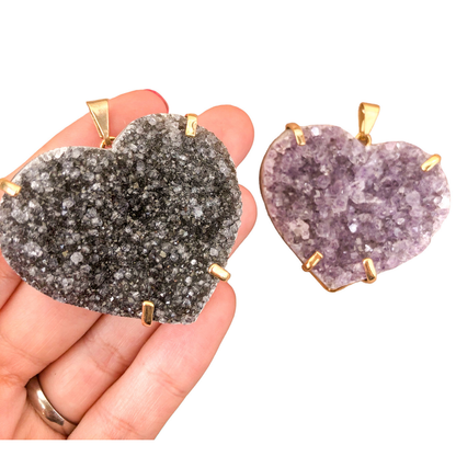 DRUZY HEART PENDANTS - Nativa Gems