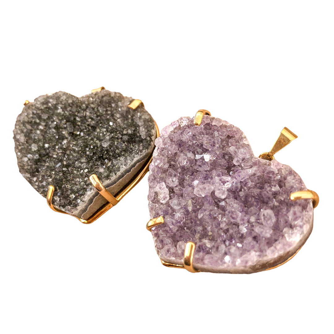 DRUZY HEART PENDANTS - Nativa Gems