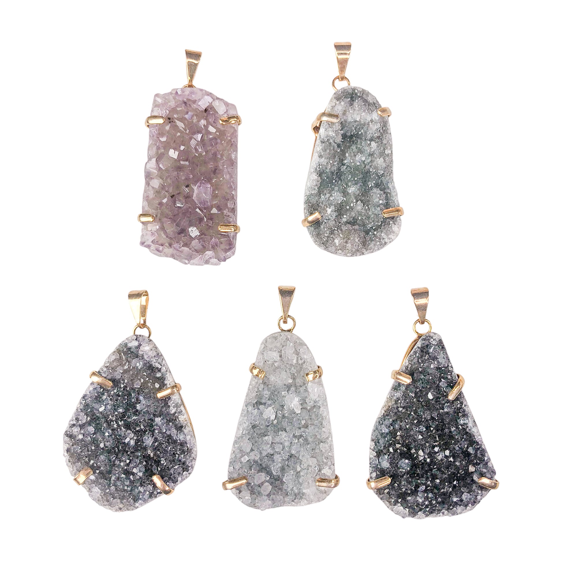 Druzy Pendants