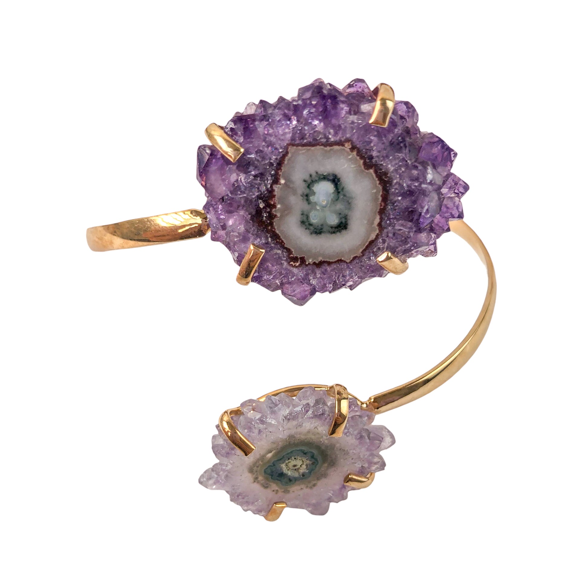 Dual Amethyst Stalactite Bracelets