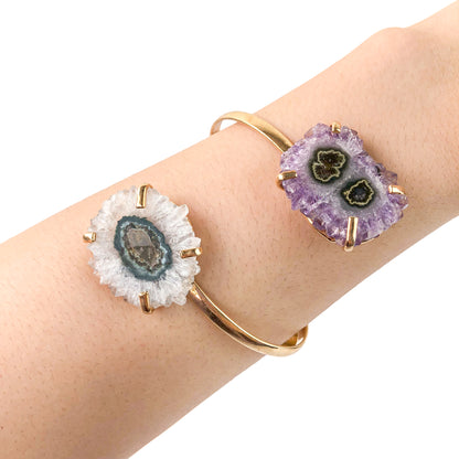 Dual Amethyst Stalactite Bracelets