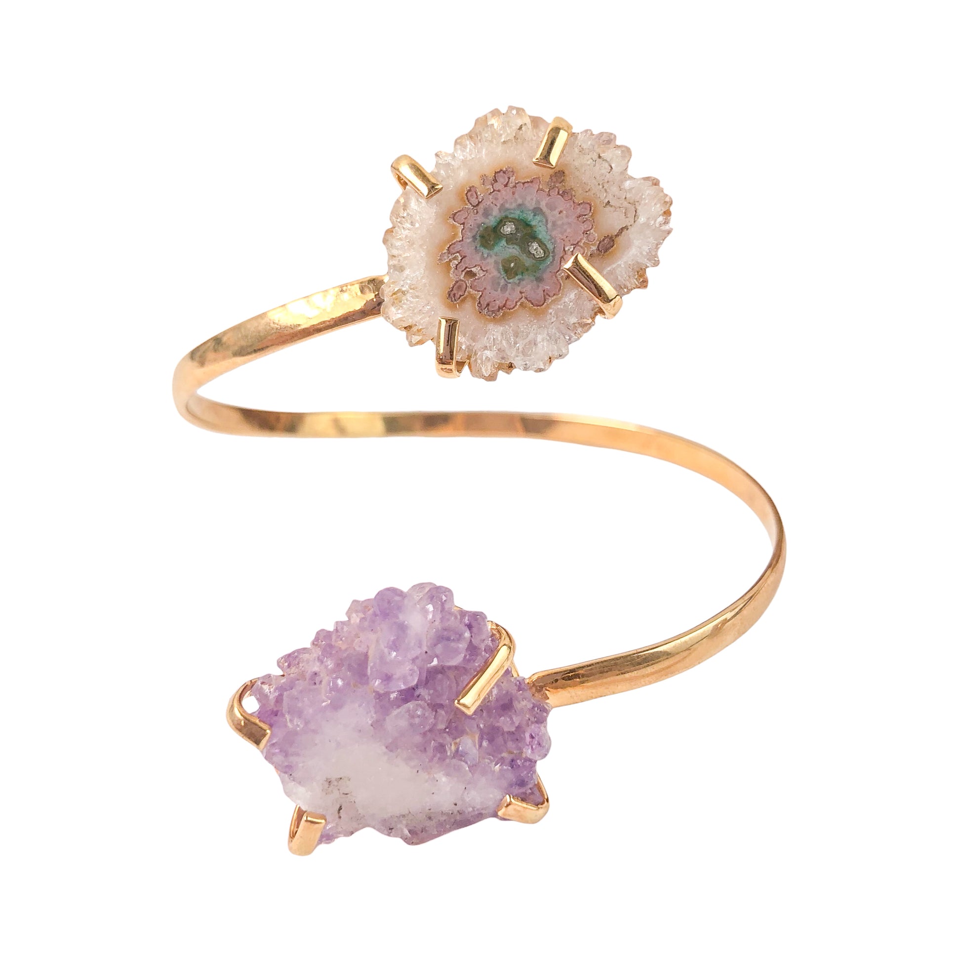 Dual Amethyst Stalactite Bracelets