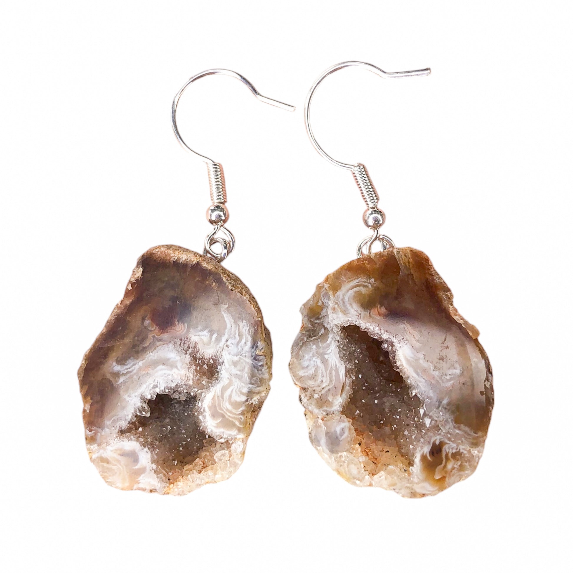 agate geode earrings