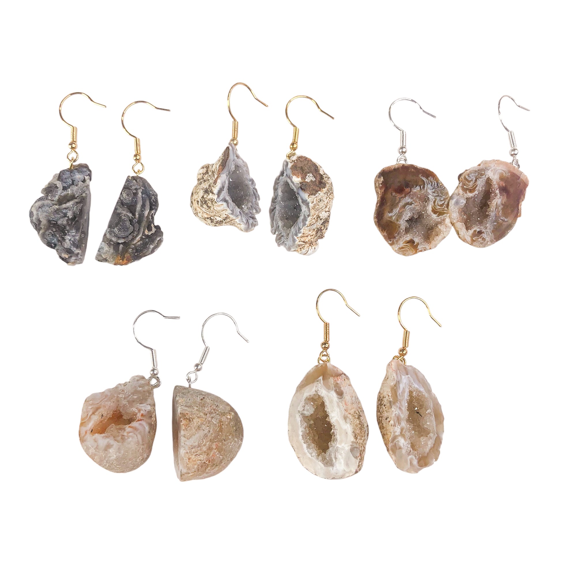 agate geode earrings