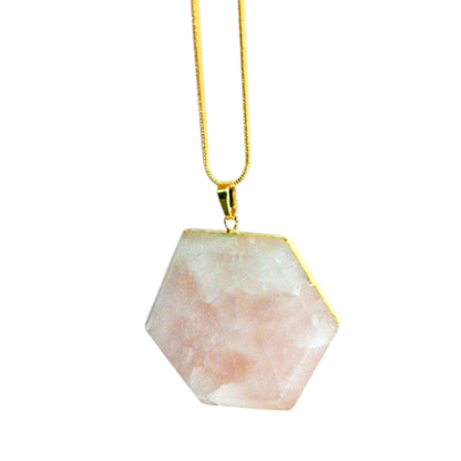 Hexagon Cut Quartz Pendants