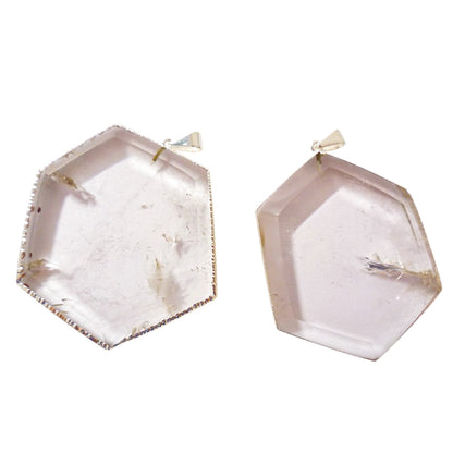 Hexagon Cut Quartz Pendants