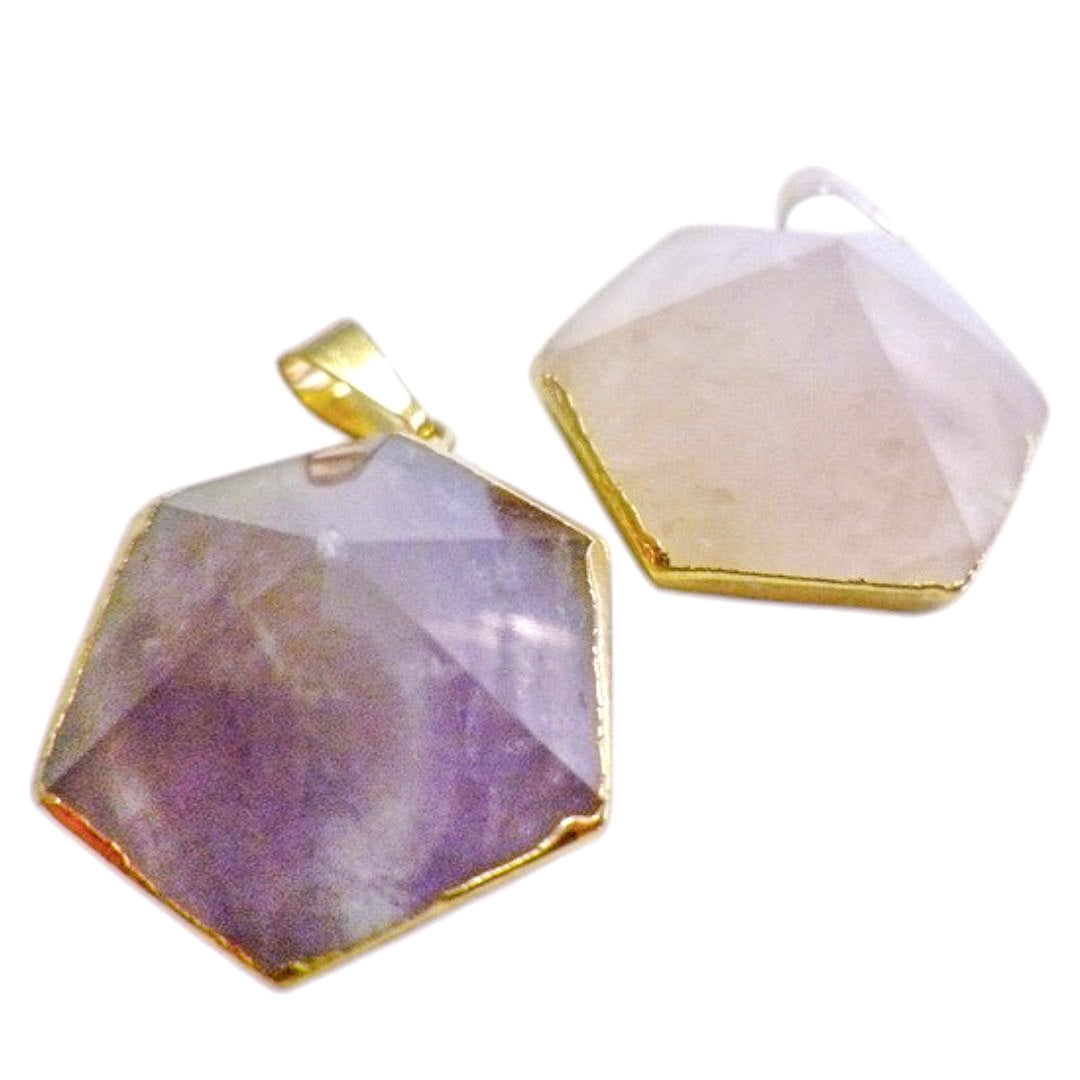 Hexagon Pyramid Pendants