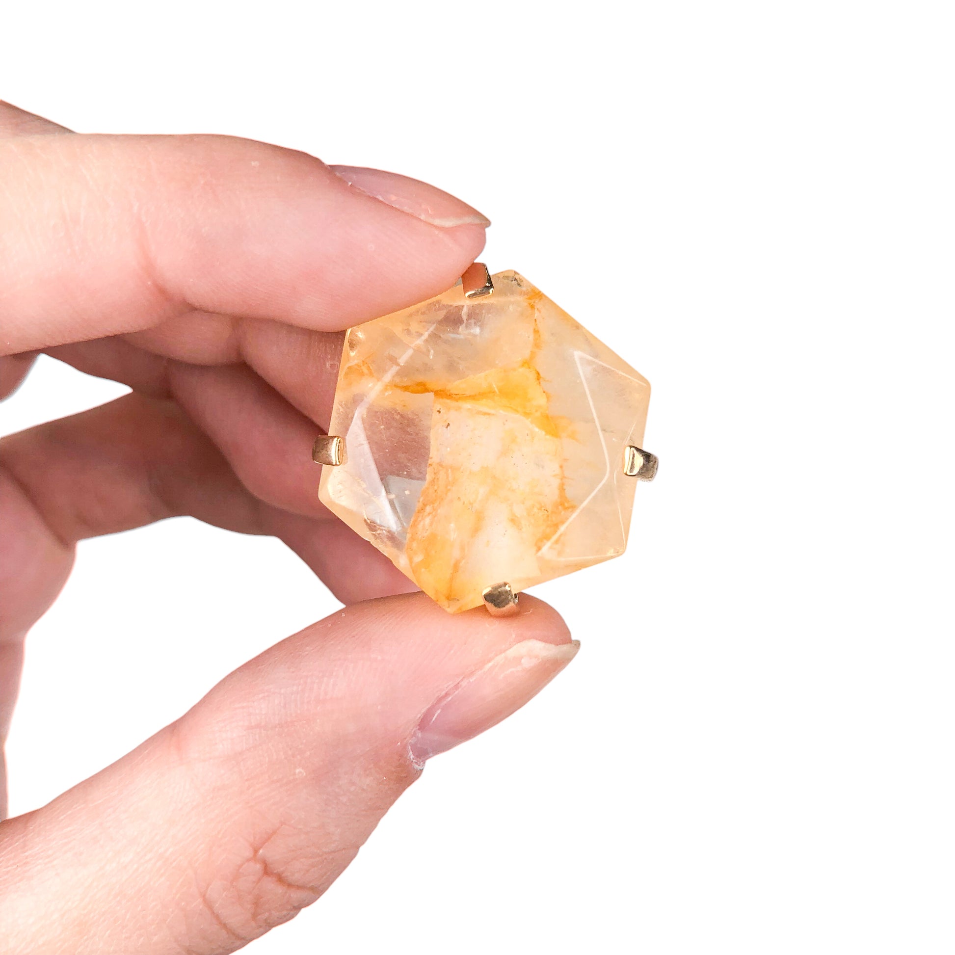 Hexagon Quartz Pendants