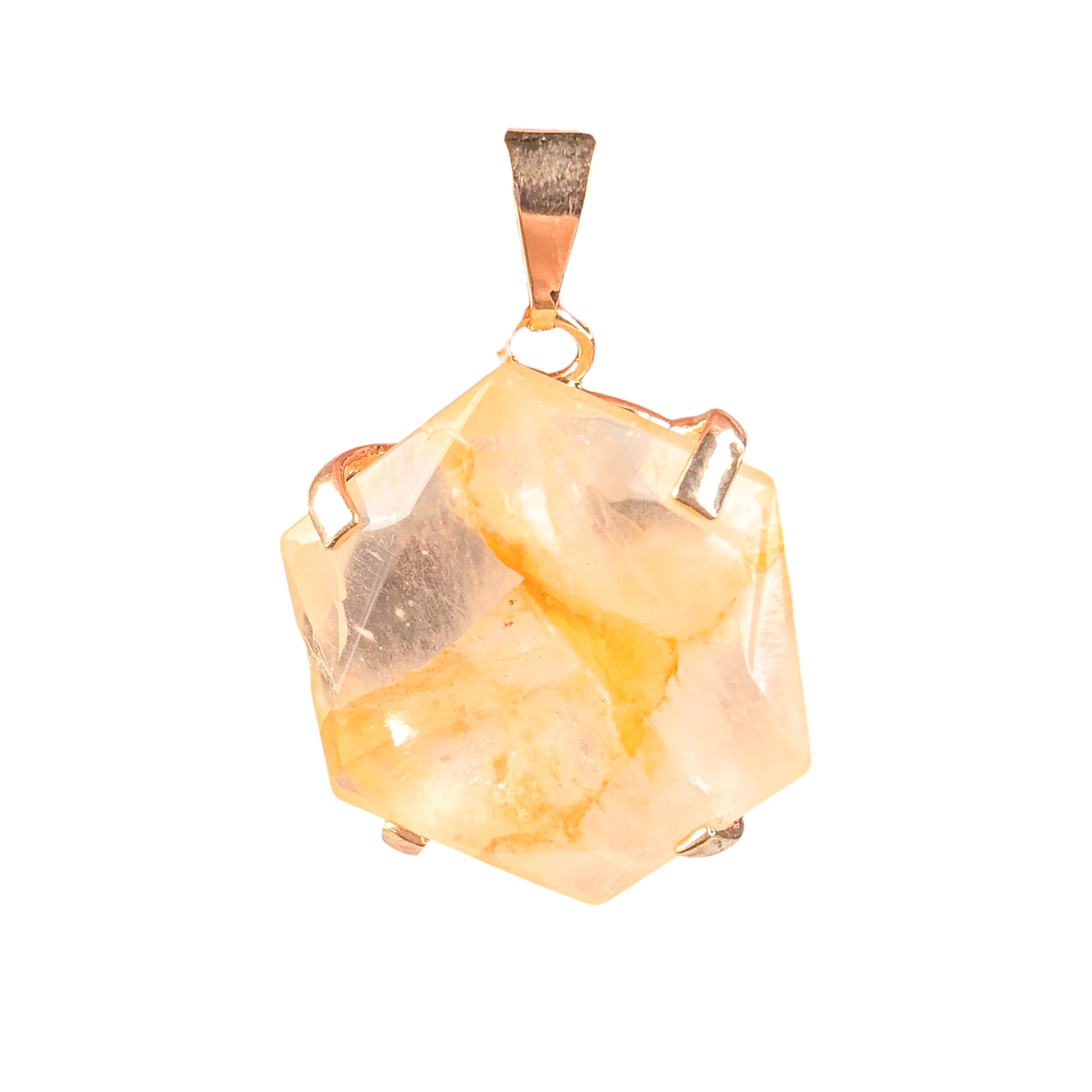 Hexagon Quartz Pendants