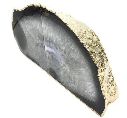 Plated agate bookends - EXTRA