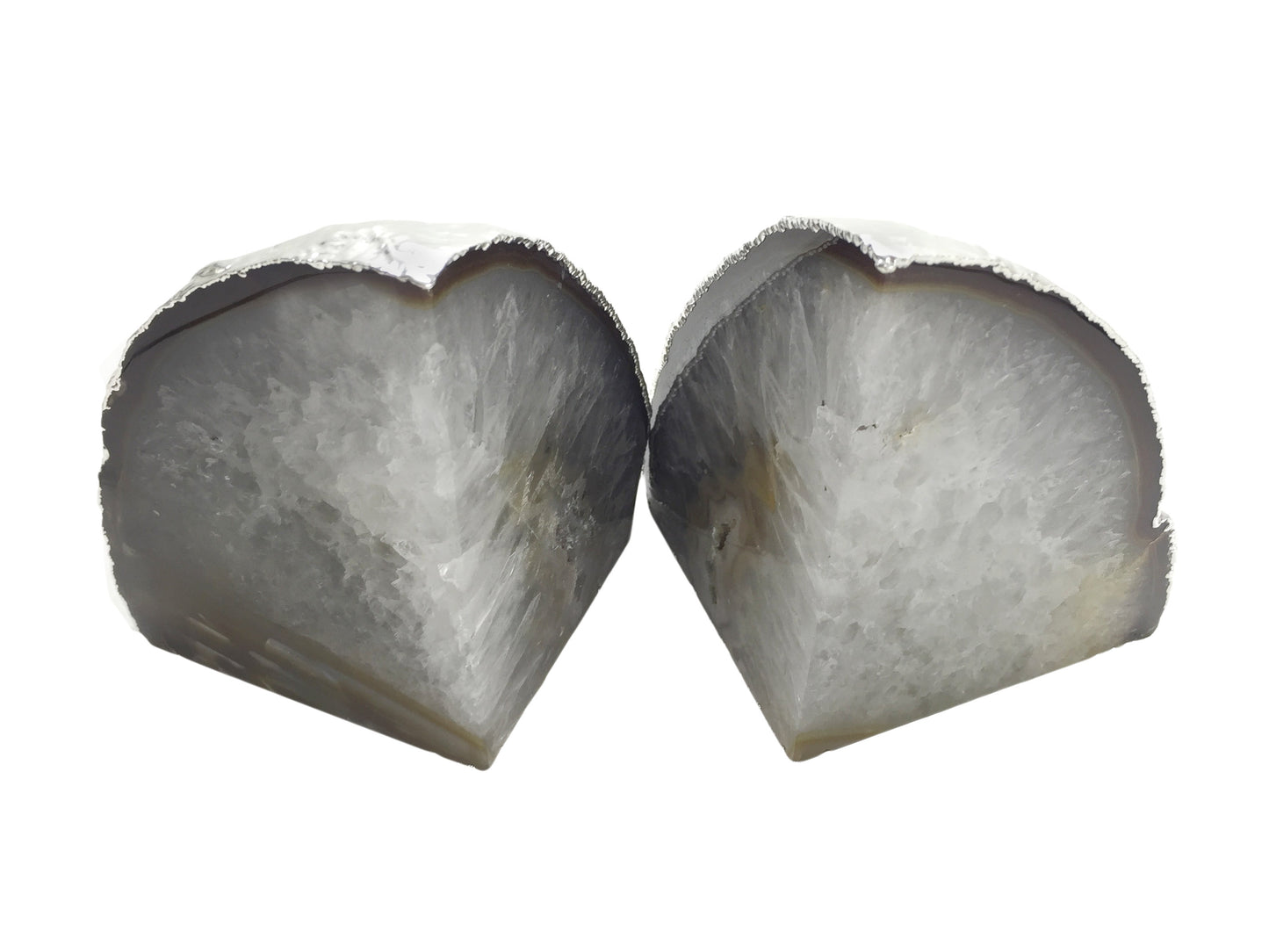 Plated agate bookends - EXTRA