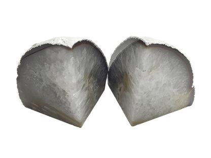 Plated agate bookends - EXTRA