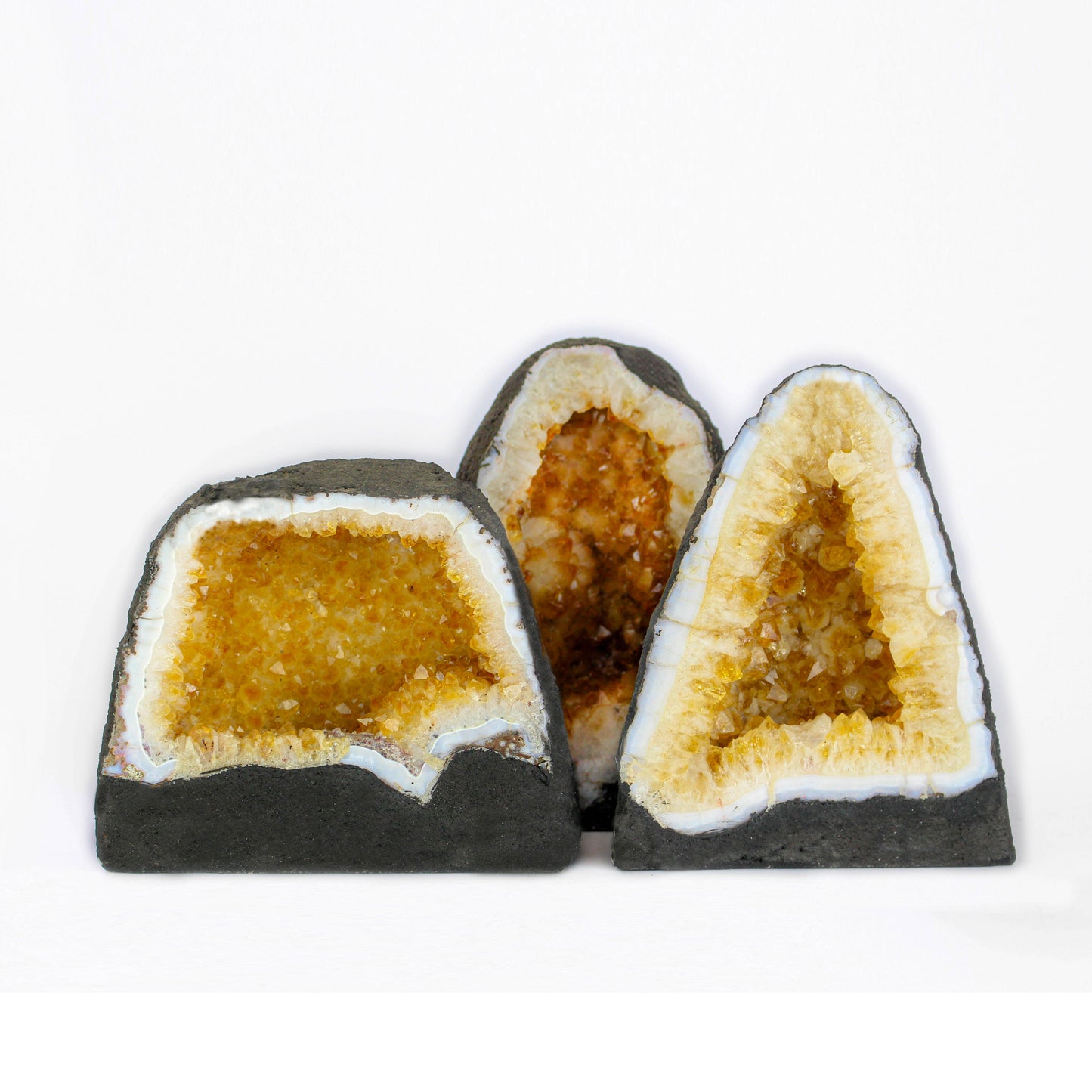 AMETHYST & CITRINE GEODES - A