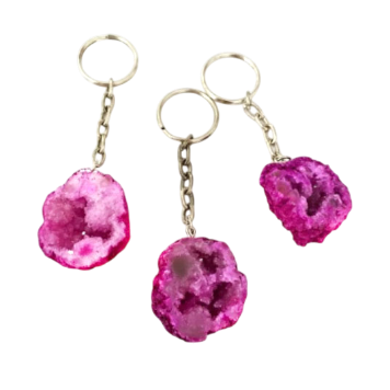 QUARTZ GEODE KEYCHAN