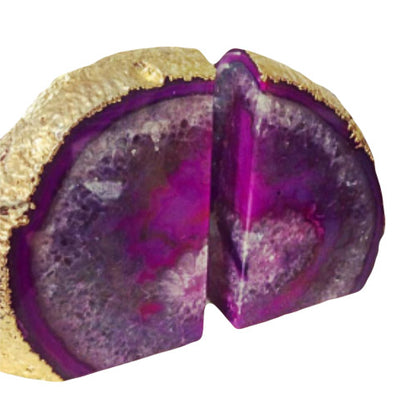 Plated agate bookends - EXTRA