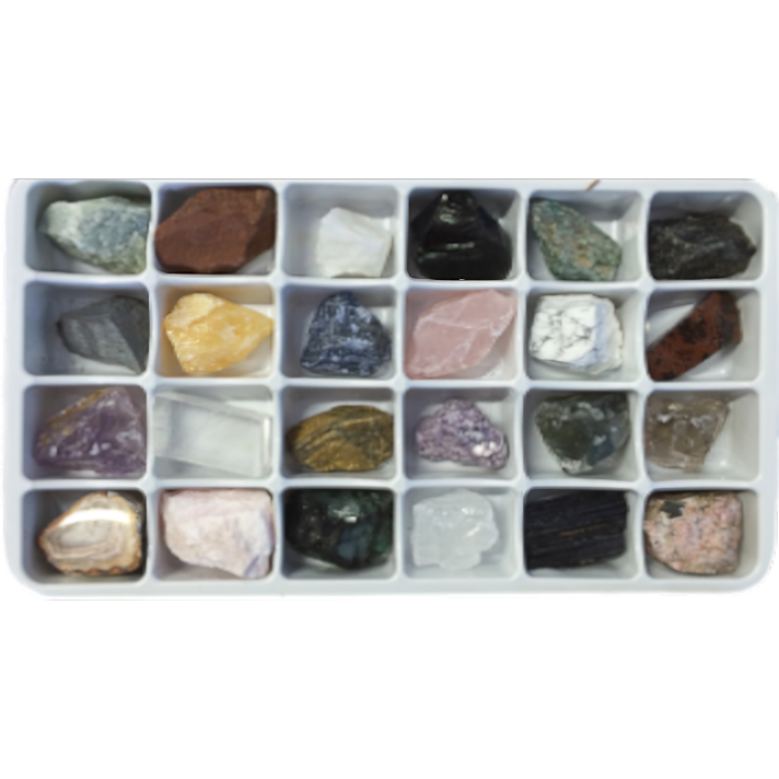 MIXED ROUGH STONES - 24 STONES
