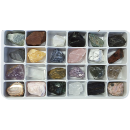 MIXED ROUGH STONES - 24 STONES