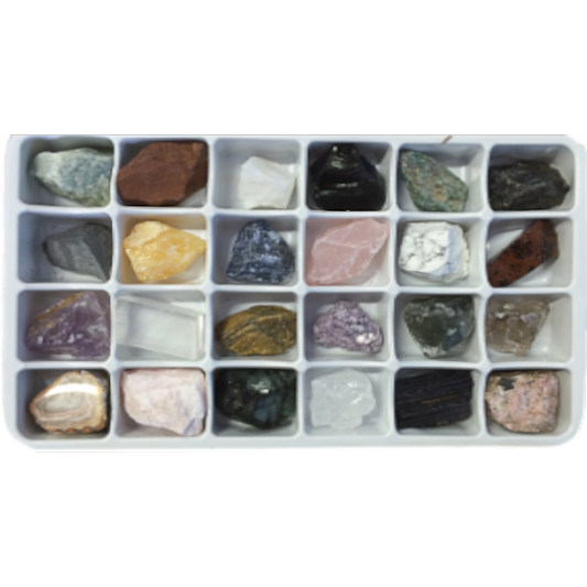 MIXED ROUGH STONES - 24 STONES