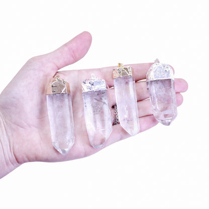 Clear Quartz Rough Pendants