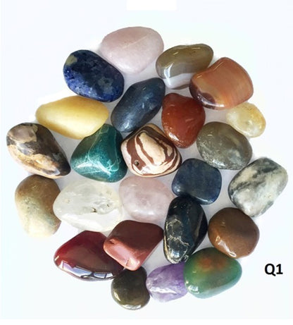 MIXED NATURAL TUMBLED STONES