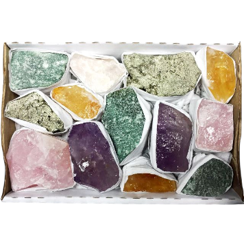 MIX OF ROUGH STONES - FLAT BOX